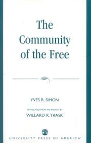 Cover of: The community of the free by Yves René Marie Simon