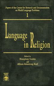 Cover of: Language in religion