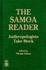 The Samoa Reader: Anthropologists Take Stock by Hiram Caton