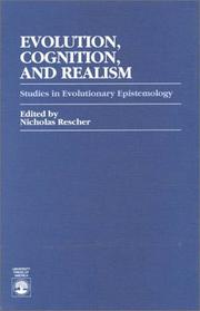 Cover of: Evolution, cognition, and realism: studies in evolutionary epistemology