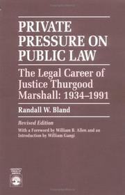 Cover of: Private pressure on public law by Randall Walton Bland