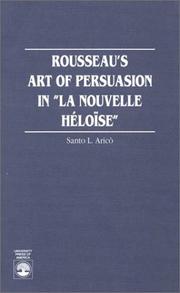 Cover of: Rousseau's art of persuasion in "La nouvelle Héloïse"
