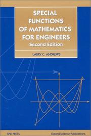 Cover of: Special functions of mathematics for engineers by Larry C. Andrews