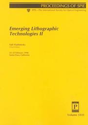 Cover of: Emerging lithographic technologies II | 