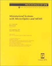 Cover of: Miniaturized systems with micro-optics and MEMS: 20-22 September 1999, Santa Clara, California