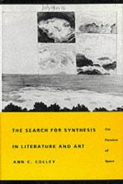 Cover of: The search for synthesis in literature and art: the paradox of space