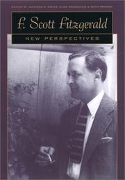 Cover of: F. Scott Fitzgerald: new perspectives