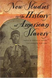 Cover of: New studies in the history of American slavery