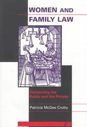 Cover of: Women and family law: connecting the public and the private