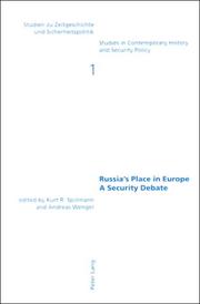 Cover of: Russia's Place in Europe: A Security Debate