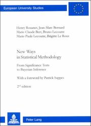 Cover of: New Ways in Statistical Methodology: From Significance Tests to Bayesian Inference (Europaische Hochschulschriften. Reihe VI, Psychologie, Bd. 618.)