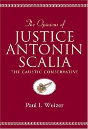 Cover of: The opinions of Justice Antonin Scalia by Antonin Scalia
