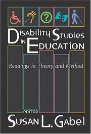 Cover of: Disability Studies in Education: Readings in Theory And Method (Disability Studies in Education)