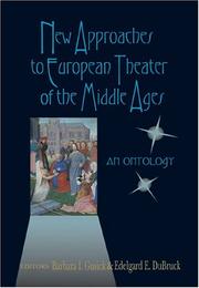 Cover of: New approaches to European theater of the Middle Ages: an ontology
