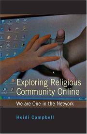 Cover of: Exploring religious community online: we are one in the network