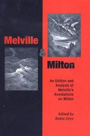 Cover of: Melville and Milton | 