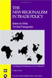 Cover of: The new regionalism in trade policy