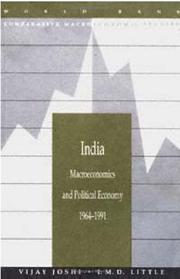 Cover of: India: macroeconomics and political economy, 1964-1991