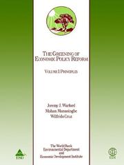 Cover of: The greening of economic policy reform by Jeremy J. Warford