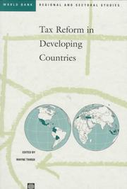 Cover of: Tax reform in developing countries