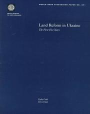 Cover of: Land reform in Ukraine: the first five years