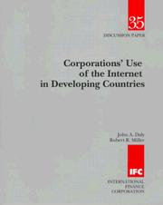 Cover of: Corporations' use of the Internet in developing countries by Daly, John A.
