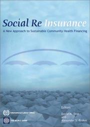 Cover of: Social Reinsurance: A New Approach to Sustainable Community Health Financing (Directions in Development)