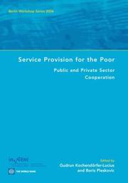 Cover of: Service provision for the poor | 