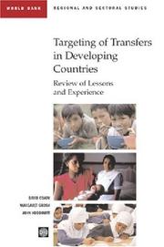 Cover of: Targeting of Transfers in Developing Countries: Review of Lessons and Experience (World Bank Regional and Sectoral Studies)