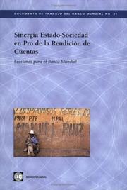 Cover of: Sinergia estado-sociedad en pro de la rendición de cuentas | 
