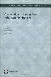 Cover of: Competition in international voice communication