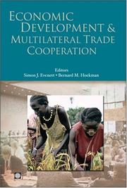 Cover of: Economic development and multilateral trade cooperation