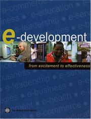 Cover of: E-development: from excitement to effectiveness