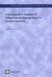 Cover of: A comparative analysis of school-based management in Central America