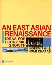 Cover of: An East Asian Renaissance: Ideas for Economic Growth (Hardcover)