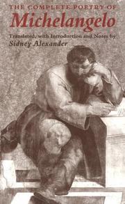 Cover of: The Complete Poetry of Michelangelo