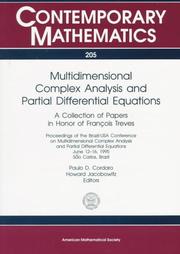 Cover of: Multidimensional complex analysis and partial differential equations by Brazil-USA Conference on Multidimensional Complex Analysis and Partial Differential Equations (1995 São Carlos, São Paulo, Brazil)