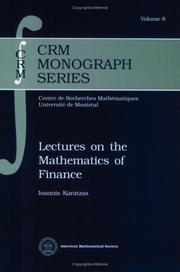 Cover of: Lectures on the Mathmatics of Finance (CRM Monograph)