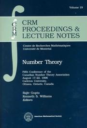 Number theory by Canadian Number Theory Association. Conference