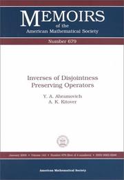 Inverses of disjointness preserving operators by Y. A. Abramovich