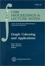 Cover of: Graph colouring and applications by Pierre Hansen, Odile Marcotte, editors.