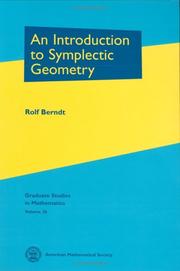 Cover of: An introduction to symplectic geometry by Rolf Berndt