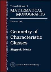 Cover of: Geometry of Characteristic Classes (Translations of Mathematical Monographs) by S. Morita
