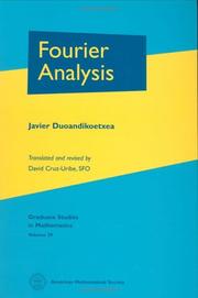 Cover of: Fourier Analysis (Graduate Studies in Mathematics) (Graduate Studies in Mathematics) by Javier Duoandikoetxea