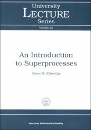 An Introduction to Superprocesses by Alison M. Etheridge