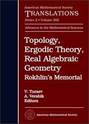 Cover of: Topology, ergodic theory, real algebraic geometry: Rokhlin's memorial