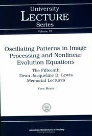 Cover of: Oscillating Patterns in Image Processing and Nonlinear Evolution