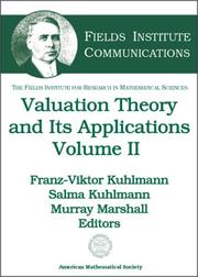 Cover of: Valuation Theory and Its Applications (Fields Institute Communications, V. 32)