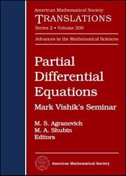 Cover of: Partial differential equations: Mark Vishik's seminar