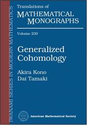 Cover of: Generalized cohomology